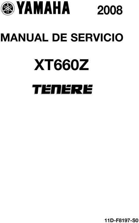 Product picture XT660Z-TENERE2008, Espa&ntilde;ol,11D6